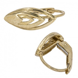Bijuterii aur galben 14 K cercei colectie noua model GEOMETRIC - Img 2