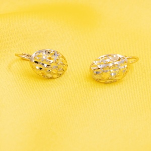 Bijuterii aur galben 14 K cercei colectie noua model OVAL - Img 5