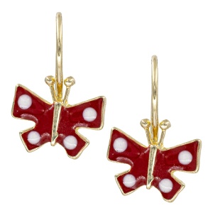 Bijuterii aur galben 14 K cercei copii colectie noua FLUTURE
