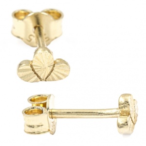 Bijuterii aur galben 14 K cercei mici colectie noua model FLOARE - Img 2