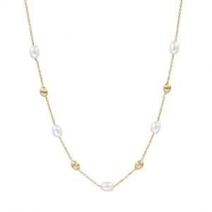 Bijuterii aur galben 14 K Colier colectie noua ITALIA model PERLA - Img 2
