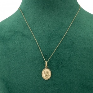 Bijuterii aur galben 14 K lant cu pandantiv colectie noua ITALIA model INGERAS - Img 2