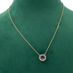 Bijuterii aur galben 14 K lant cu pandantiv colectie noua ITALIA model ROTUND - MOV - Img 3