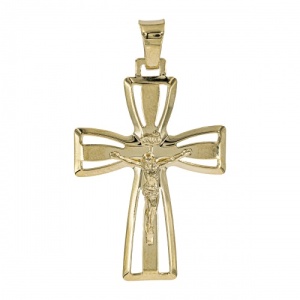 Bijuterii aur galben 14 K pandantiv colectie noua ITALIA model CRUCE