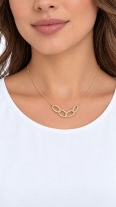 Bijuterii aur galben Colier colectie noua ITALIA model GEOMETRIC