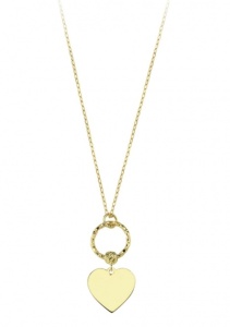 Bijuterii aur galben Lant cu pandantiv colectie noua INIMA