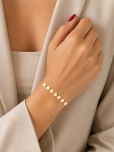 Bratara aur galben 14 K colectie ITALIA model BANUTI - Img 2