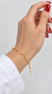 Bratara aur galben 14 K colectie ITALIA model BILUTE