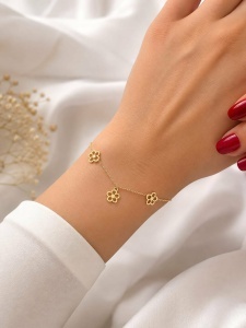 Bratara aur galben 14 K colectie ITALIA model FLOARE