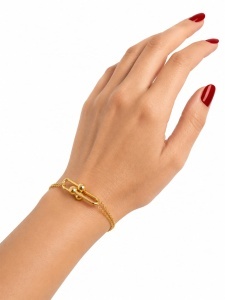 Bratara aur galben 14 K colectie ITALIA model GEOMETRIC