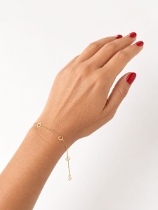 Bratara aur galben 14 K colectie ITALIA model ROMB