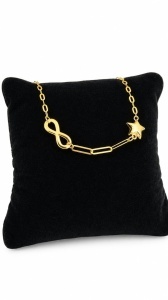 Bratara aur galben 14 K colectie ITALIA model STEA SI INFINITY - Img 2