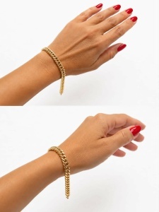 Bratara aur galben 14 K colectie ITALIA model ZA IN ZA - Img 2
