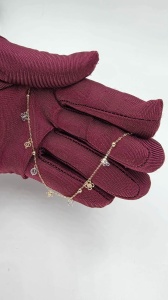 Bratara aur galben 14 K colectie noua ITALIA model FLOARE - Img 2