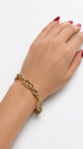 Bratara din aur galben 14 K colectie noua ITALIA model OVAL