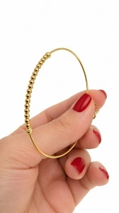 Bratara fixa aur galben 14 K colectie ITALIA model BILUTE - Img 4