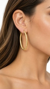 Cercei aur galben 14 K colectie ITALIA model CREOLI - FATETATI