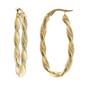 Cercei aur galben 14 K colectie ITALIA model CREOLI - Img 2