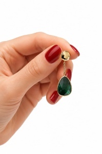 Cercei aur galben 14 K colectie ITALIA model GREEN