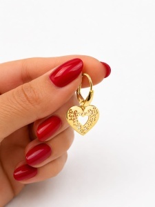 Cercei aur galben 14 K colectie ITALIA model INIMA - Img 2
