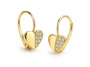 Cercei aur galben 14 K colectie ITALIA model INIMA - Img 2