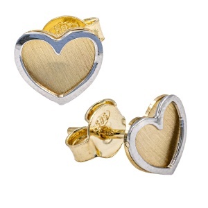 Cercei aur galben 14 K colectie ITALIA model INIMIOARA - Img 2