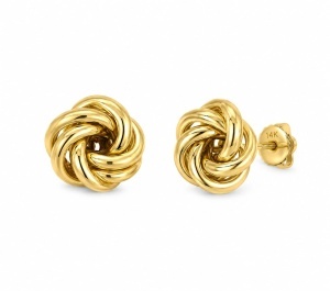 Cercei aur galben 14 K colectie ITALIA model TURBAN - Img 2