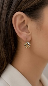 Cercei aur galben 14 K colectie ITALIA model TURBAN