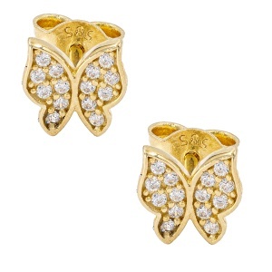 Cercei aur galben 14 K model FLUTURAS