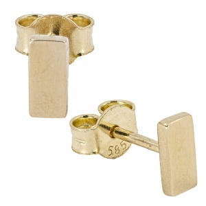 Cercei aur galben 14 K model GEOMETRIC - Img 2