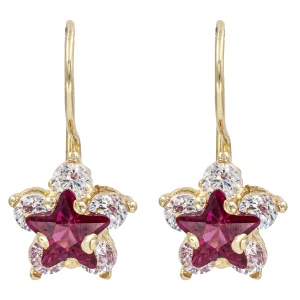 Cercei copii aur galben 14 K model FLOARE