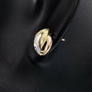 Cercei din aur 14 K colectie noua ITALIA model TURBAN - Img 2