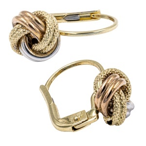 Cercei din aur 14 K colectie noua ITALIA model TURBAN - Img 2