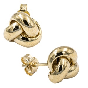 Cercei din aur galben 14 K colectie noua ITALIA model TURBAN - Img 2