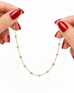 Colier aur galben 14 K colectie ITALIA model BILUTE - Img 2
