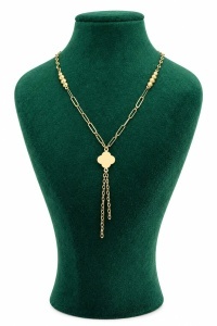 Colier aur galben 14 K colectie ITALIA model FLOARE - Img 2