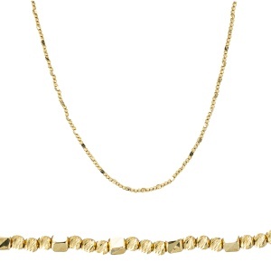 Colier din aur galben 14 K colectie ITALIA model BILUTE SI CUB - Img 2