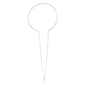 Colier din aur roz 14 K colectie ITALIA model PERLA - Img 2