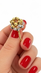 Inel aur galben 14 K colectie noua ITALIA model BILUTE - Img 4