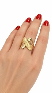 Inel aur galben 14 K colectie noua model FANTEZIE