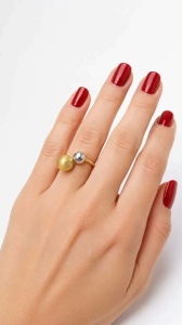 Inel aur galben 14 K model BILUTE