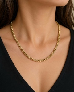 Lant aur galben 14 K colectie ITALIA model 51 cm - Img 2