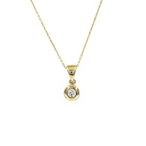 Lant cu pandantiv aur galben 14 K model ASPIRINA