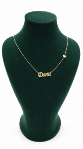 Lant cu pandantiv aur galben 14 K model NUME - DARIA - Img 2