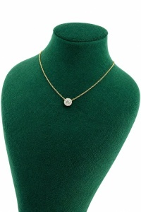 Lant cu pandantiv aur galben 14 K model ROTUND - Img 3