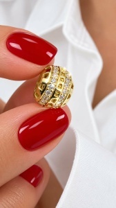 Pandantiv aur galben 14 K model CHARM - ROTUND