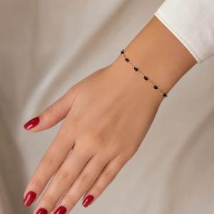 Bijuterii aur galben 14 K bratara mobila colectie noua ITALIA model BLACK
