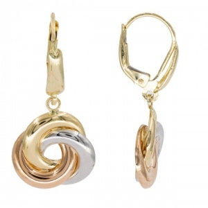 Bijuterii aur galben 14 K cercei colectie noua ITALIA model TURBAN - Img 2