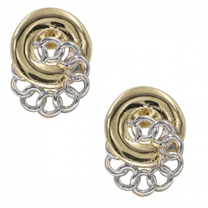 Bijuterii aur galben 14 K cercei colectie noua model FLOARE