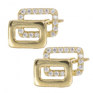 Bijuterii aur galben 14 K cercei colectie noua model GEOMETRIC